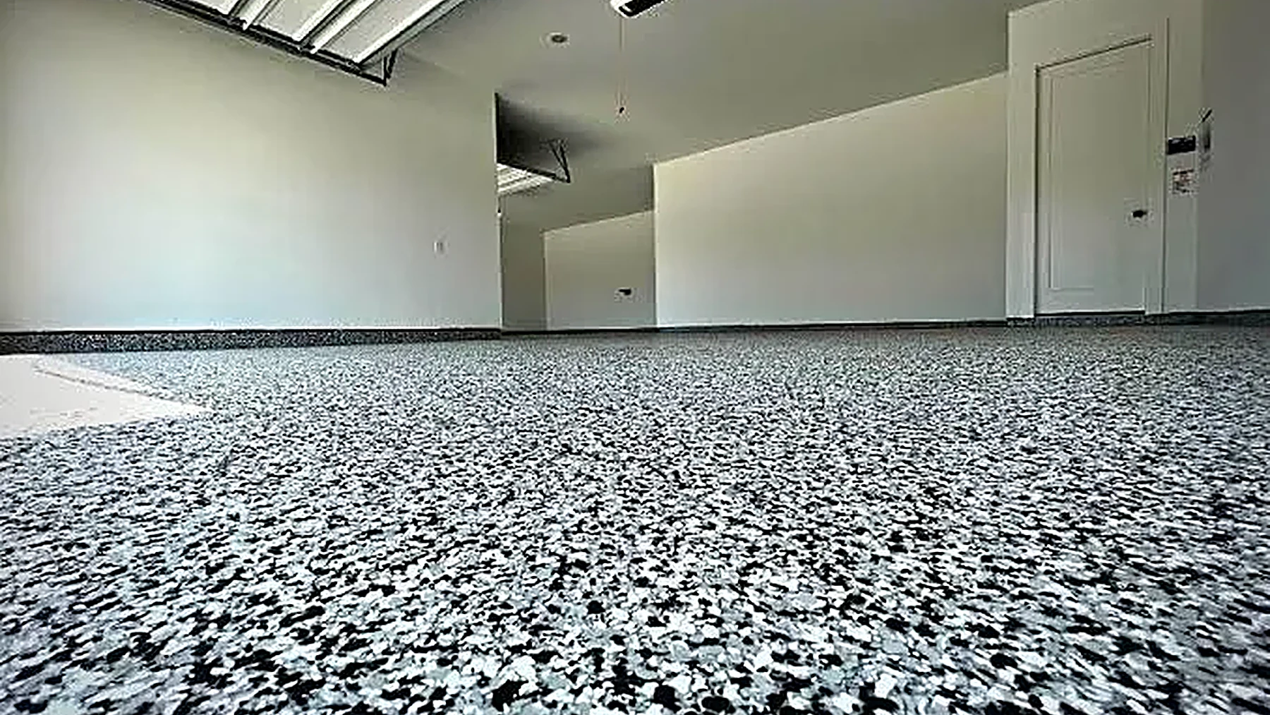 Epoxy flake garage floor coating in Boise, ID